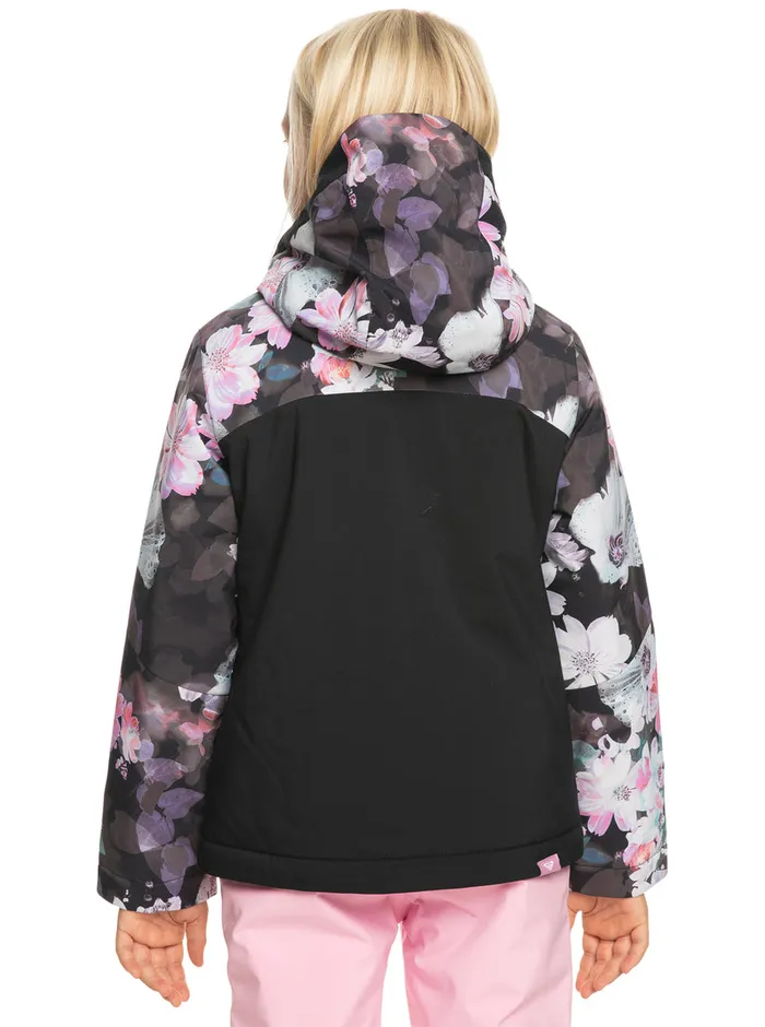 Roxy Snow 416 Greywood Technical Snow Jacket True Black Blurry Flower 8211 Girls