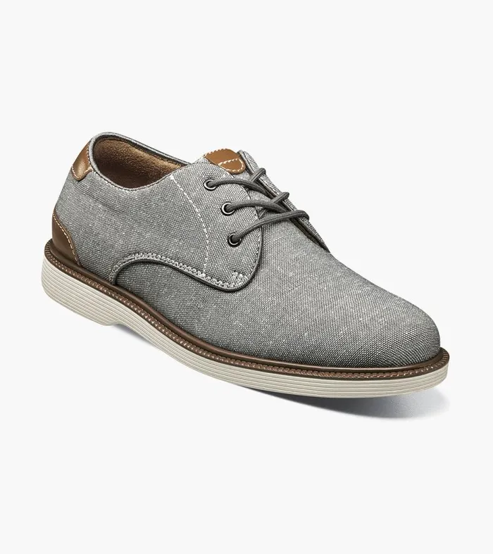 Florsheim Boys Canvas Plain Toe Oxford Gray Kids Kids Dress