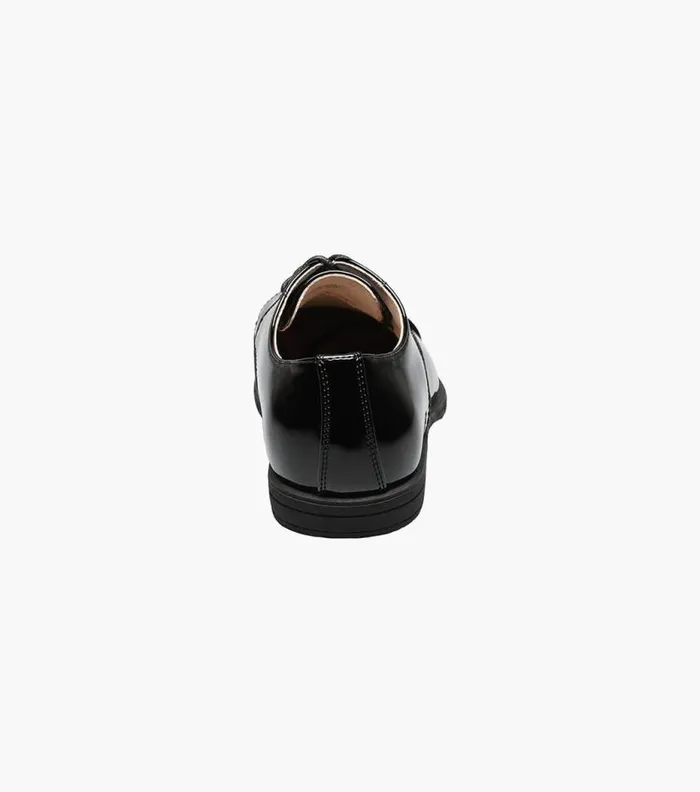 Florsheim Boys Cap Toe Oxford Black Patent Kids Kids Dress