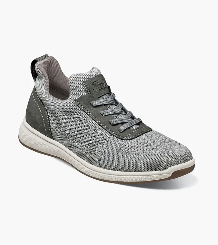 Florsheim Boys Knit Elastic Lace Slip On Sneaker Gray Kids Kids Casual