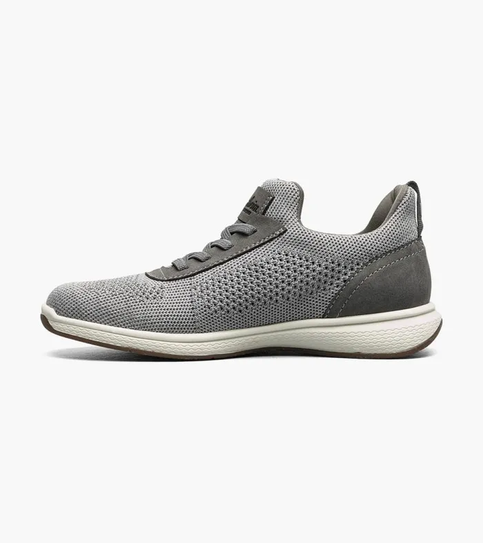 Florsheim Boys Knit Elastic Lace Slip On Sneaker Gray Kids Kids Casual