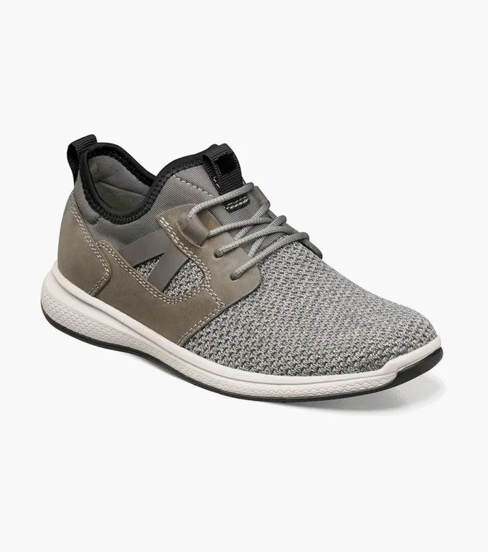 Florsheim Boys Knit Plain Toe Sneaker Gray Kids Kids Casual
