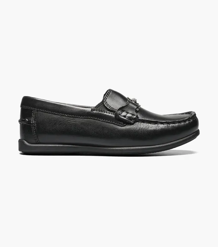 Florsheim Boys Moc Toe Bit Loafer Black Kids Kids Dress