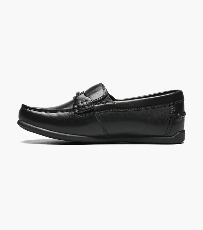 Florsheim Boys Moc Toe Bit Loafer Black Kids Kids Dress