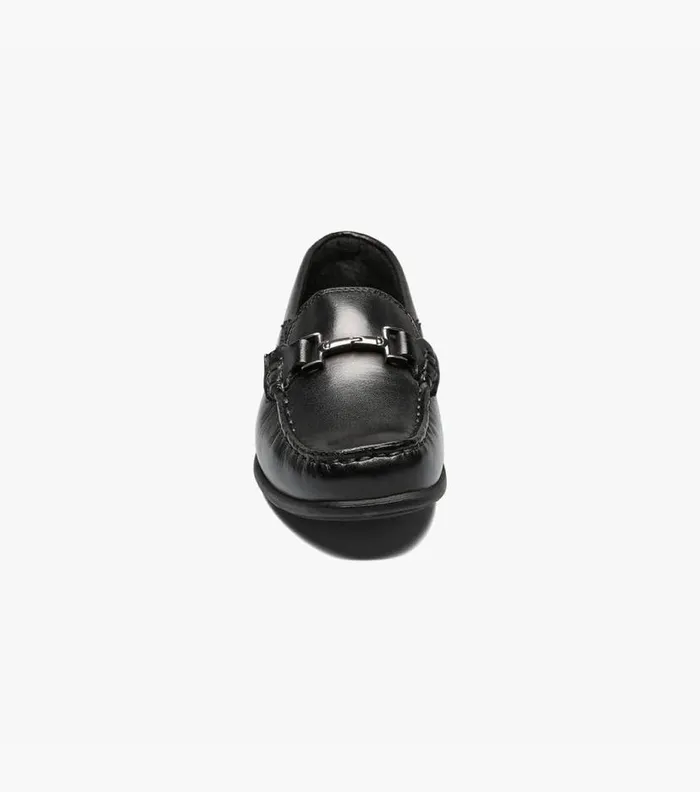 Florsheim Boys Moc Toe Bit Loafer Black Kids Kids Dress