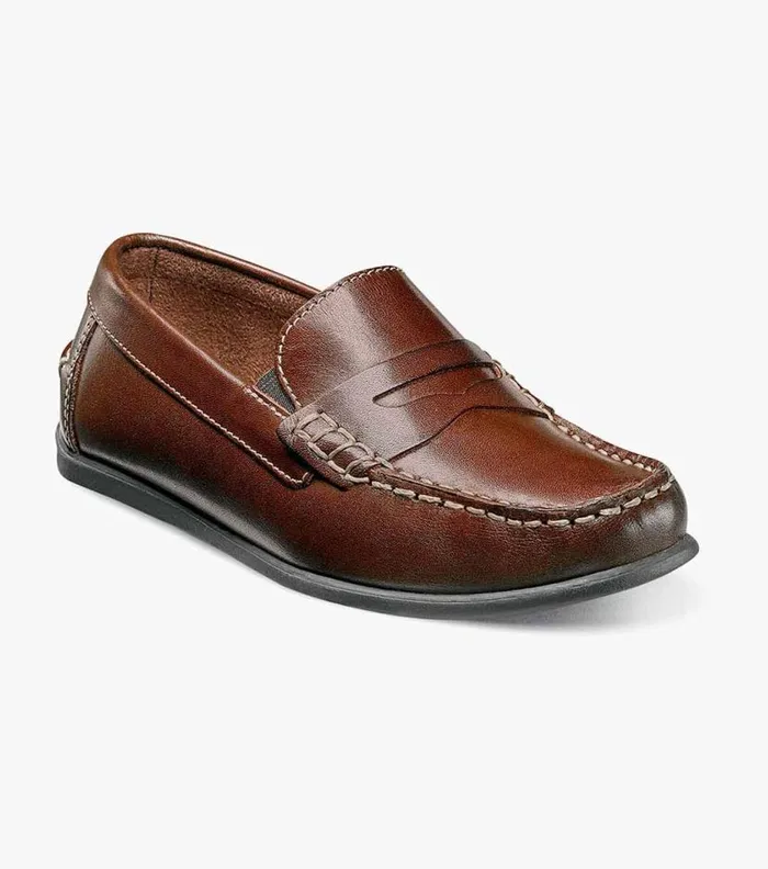 Florsheim Boys Moc Toe Penny Driver Brown Kids Kids Casual