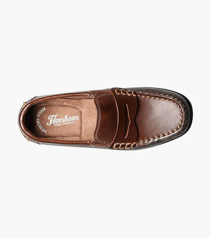 Florsheim Boys Moc Toe Penny Driver Brown Kids Kids Casual
