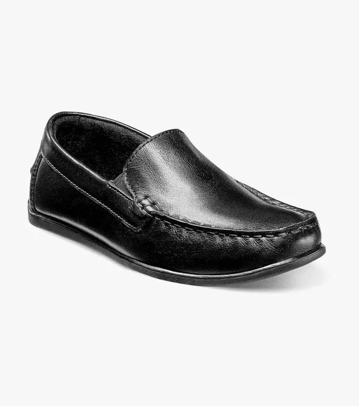 Florsheim Boys Moc Toe Venetian Loafer Black Kids Kids Casual