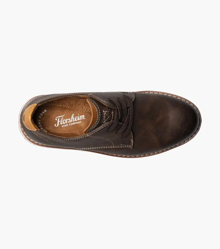 Florsheim Boys Plain Toe Oxford Brown Ch Kids Kids Casual