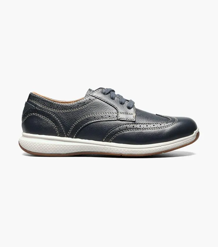 Florsheim Boys Wingtip Oxford Navy Kids Kids Casual