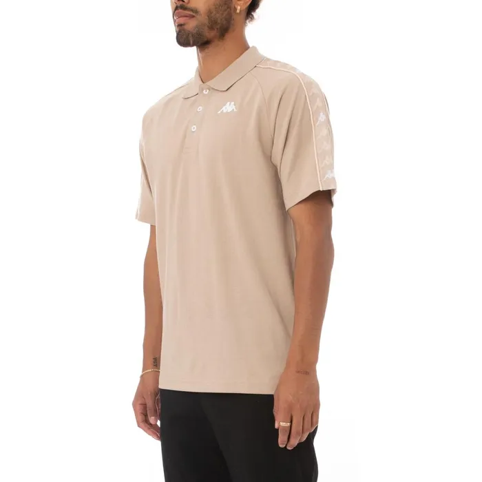 222 Banda Calsin Polo 8211 Beige Sand White Beige Sand White Kappa Mens TShirts On Sale
