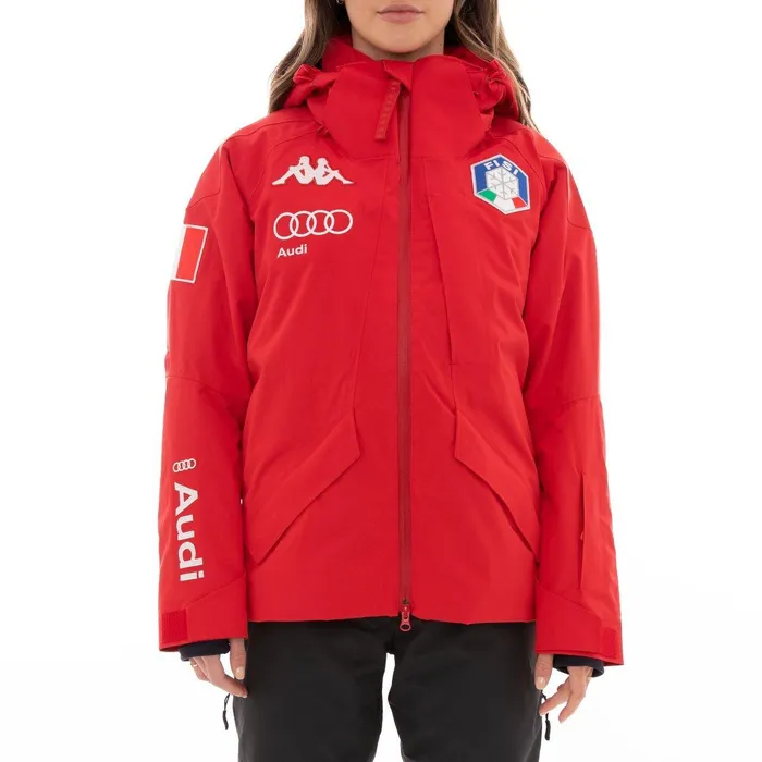 6Cento 612 Fisi Ski Jacket 8211 Red Red Kappa Womens Jackets