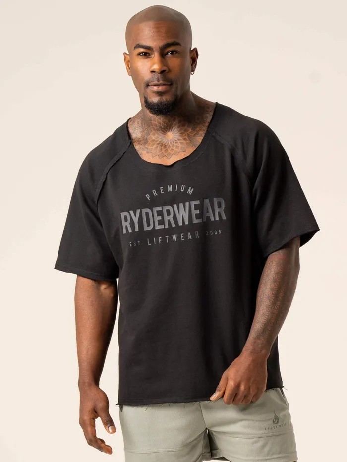 Advance Fleece Rag Top 8211 Black Men Ryderwear TShirts