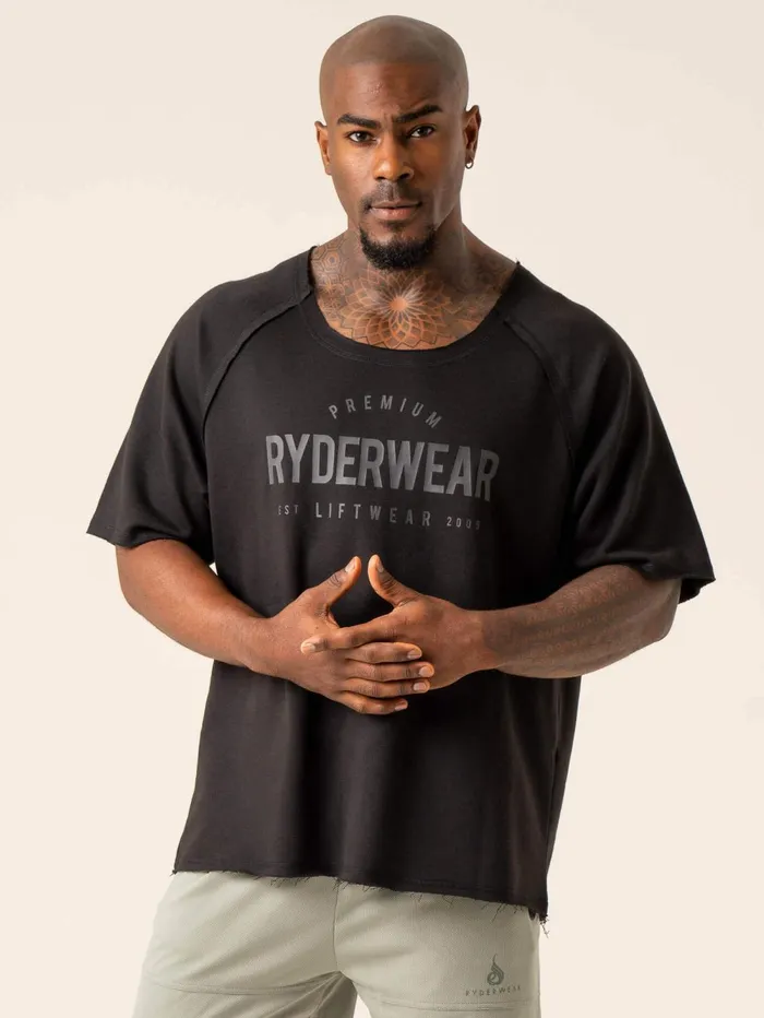 Advance Fleece Rag Top 8211 Black Men Ryderwear TShirts