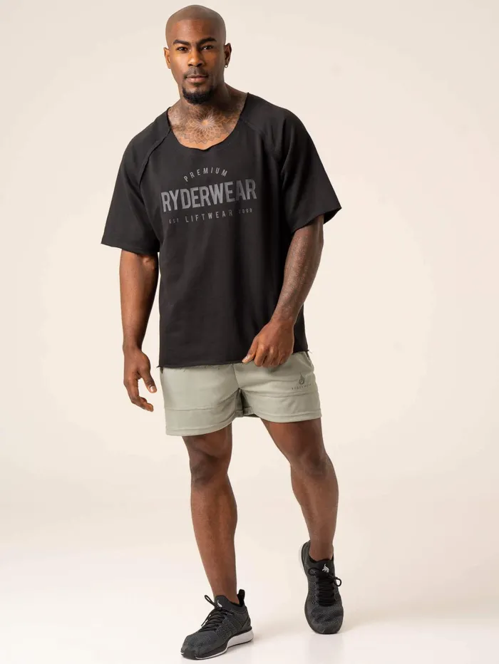 Advance Fleece Rag Top 8211 Black Men Ryderwear TShirts