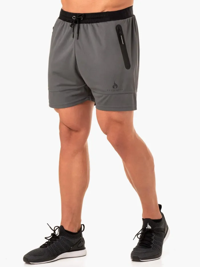 Advance Mesh Short 8211 Charcoal Men Ryderwear Gym Shorts