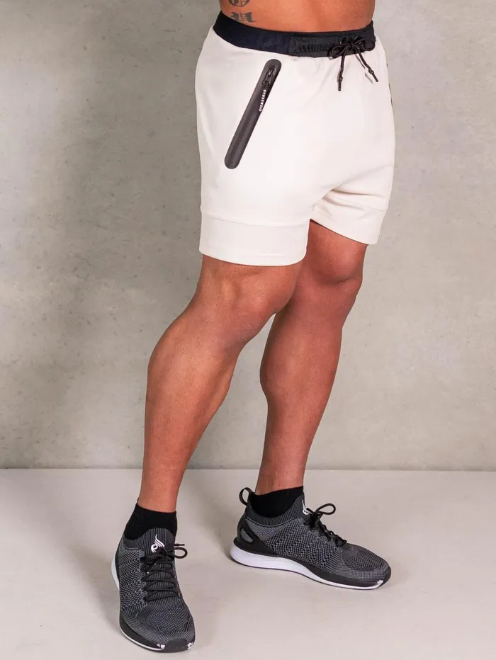 Advance Mesh Short 8211 Oat Men Ryderwear Gym Shorts