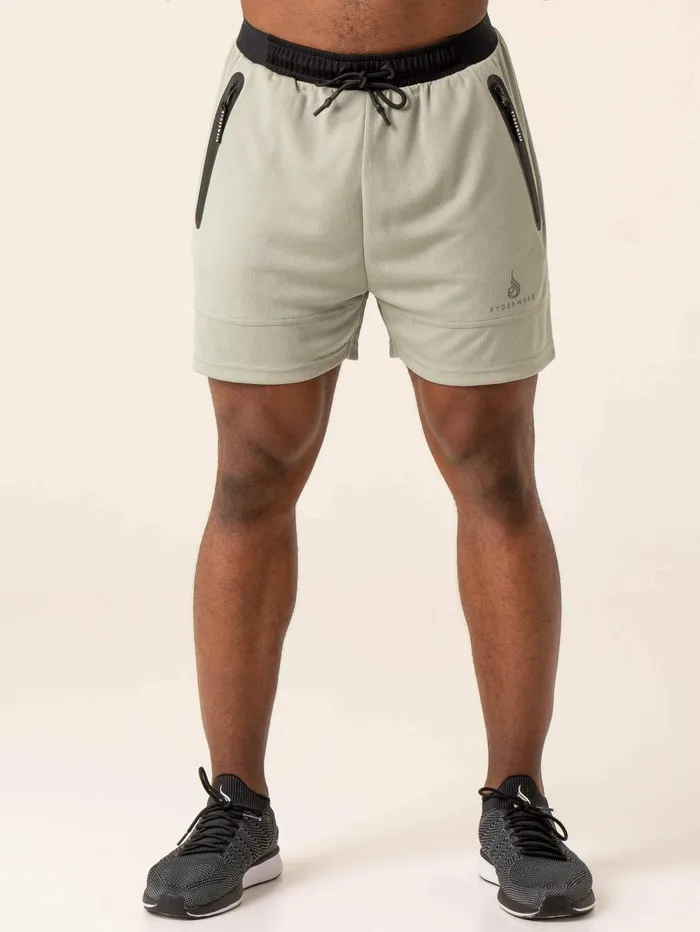 Advance Mesh Short 8211 Sage Men Ryderwear Gym Shorts