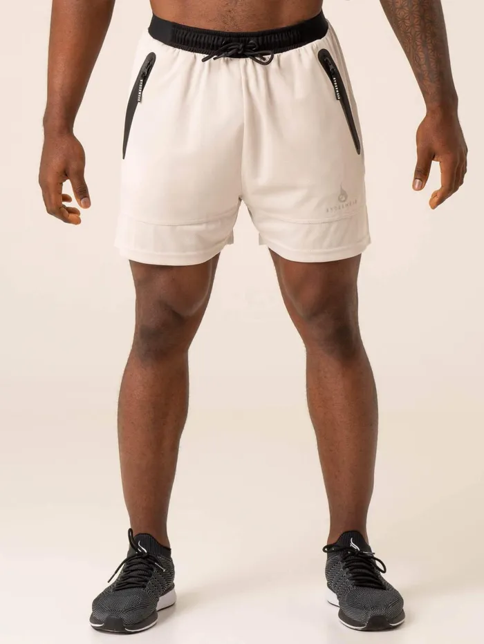 Advance Mesh Short 8211 Stone Men Ryderwear Gym Shorts