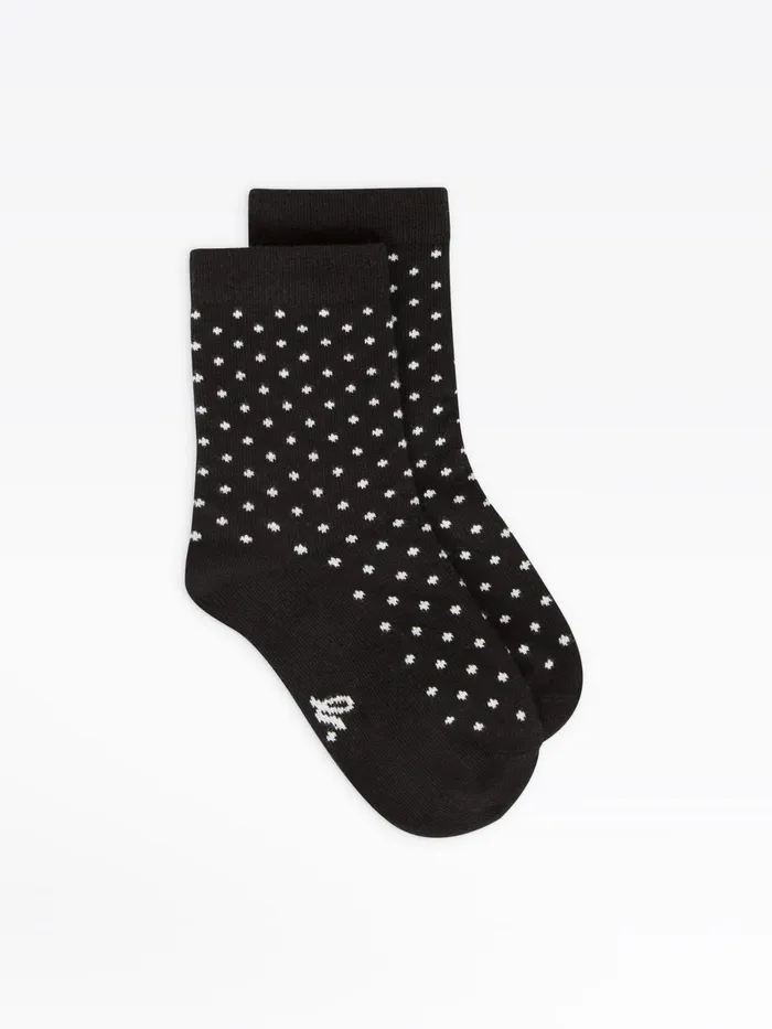 Agns B Accessories Children Black Polka Dots Socks