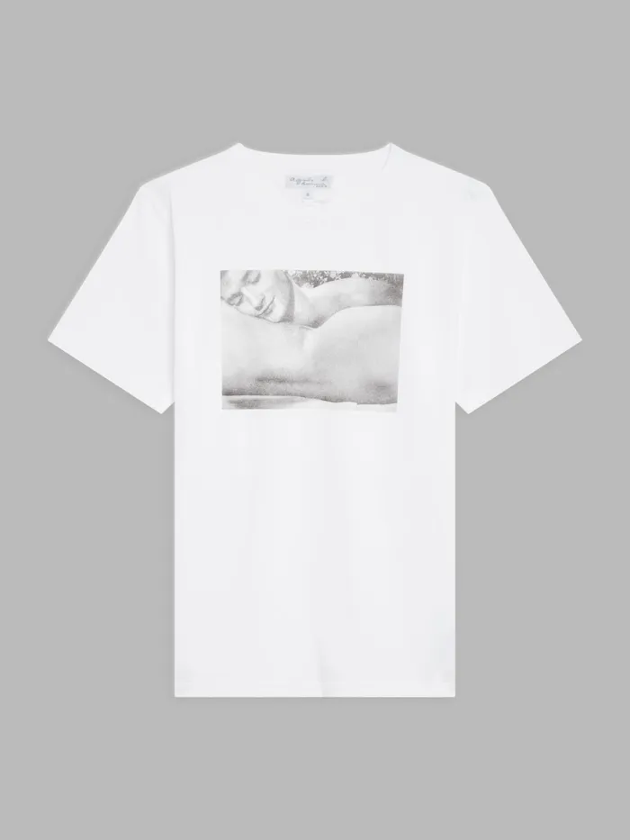 Agns B Artist039s Collection Men White Cotton Jersey Brando Tshirt Artist Agns Varda Agns B Artist039s Collection Men White Cotton Jersey Brando Tshirt Artist Agns Varda