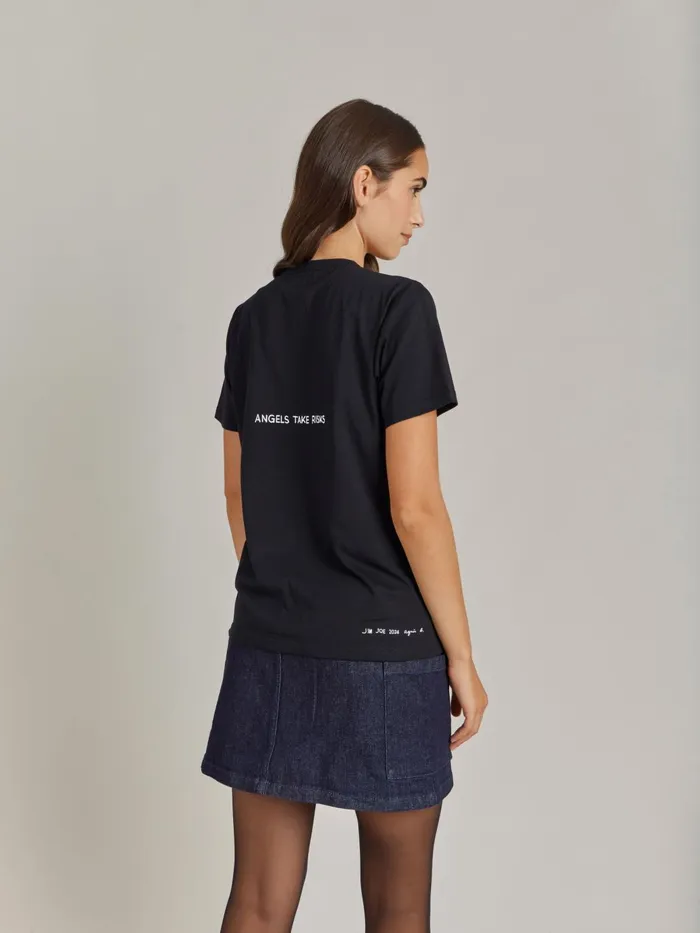Agns B Artist039s Collection WomenMen Black Le Mixte Artist Jim Joe Unisex Cotton Jersey Tshirt