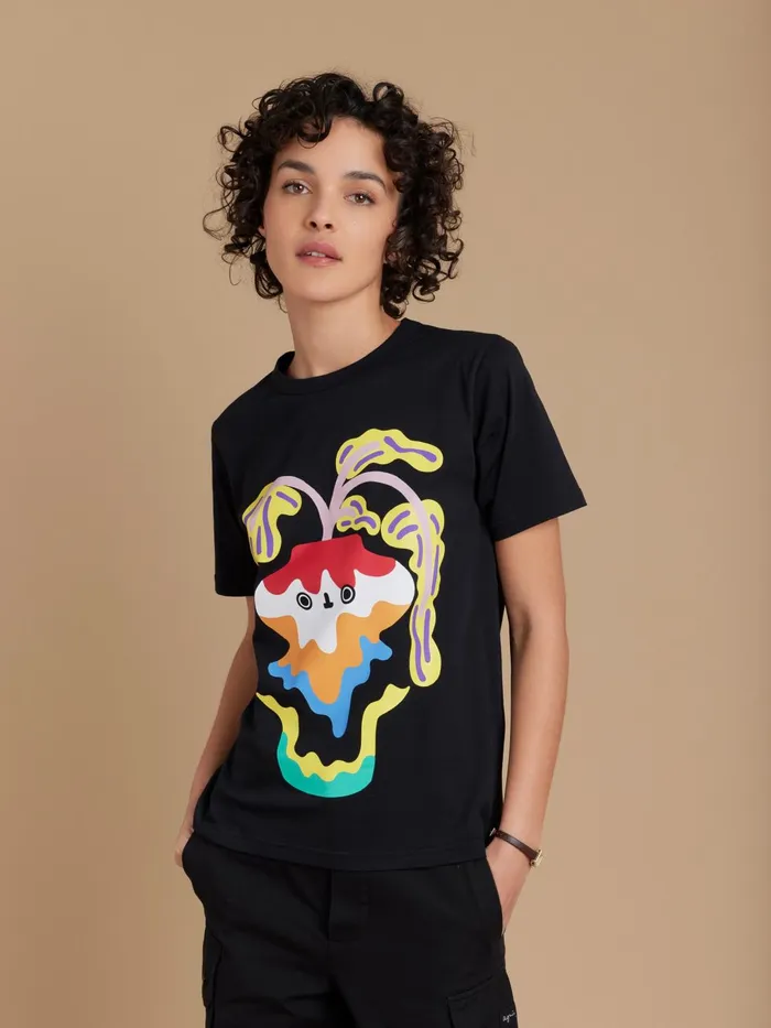 Agns B Artist039s Collection WomenMen Black Le Mixte Tshirt Artist Zoie Lam