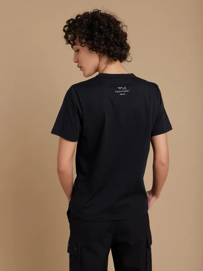 Agns B Artist039s Collection WomenMen Black Le Mixte Tshirt Artist Zoie Lam