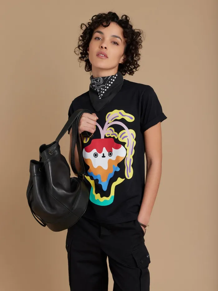 Agns B Artist039s Collection WomenMen Black Le Mixte Tshirt Artist Zoie Lam