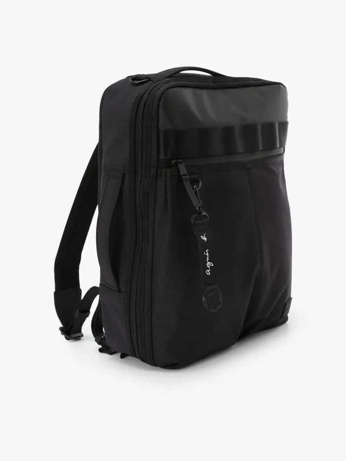 Agns B Backpacks Men Black Cotton Backpack