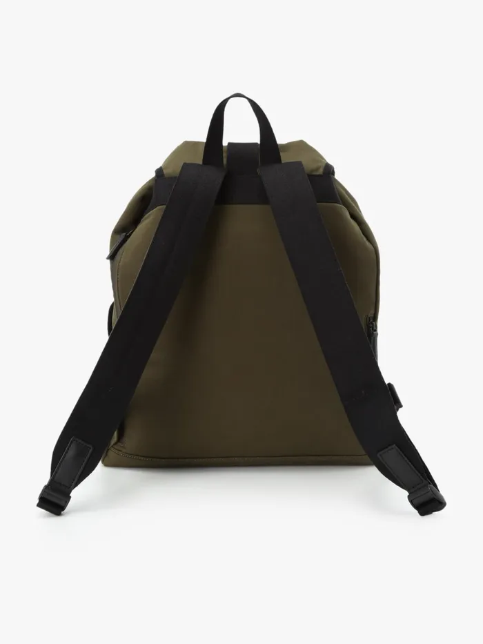 Agns B Backpacks Men Green Cotton Backpack
