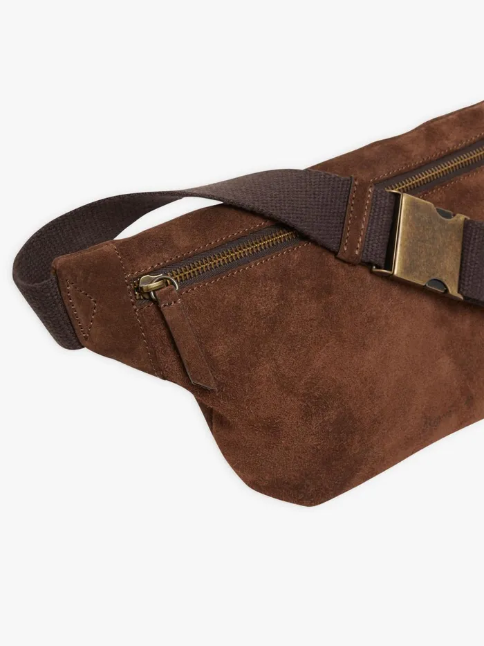 Agns B Bags Men Brown Leather Alpha Bum Bag