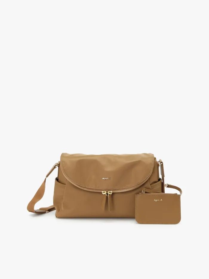 Agns B Bags Women Brown Nylon Shoulder Bag