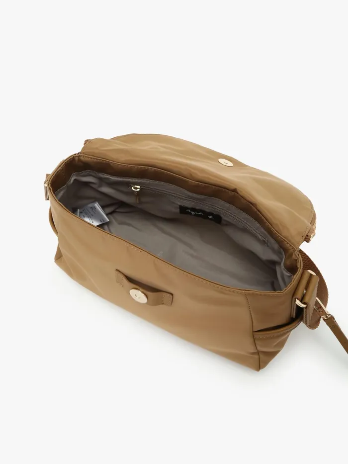 Agns B Bags Women Brown Nylon Shoulder Bag