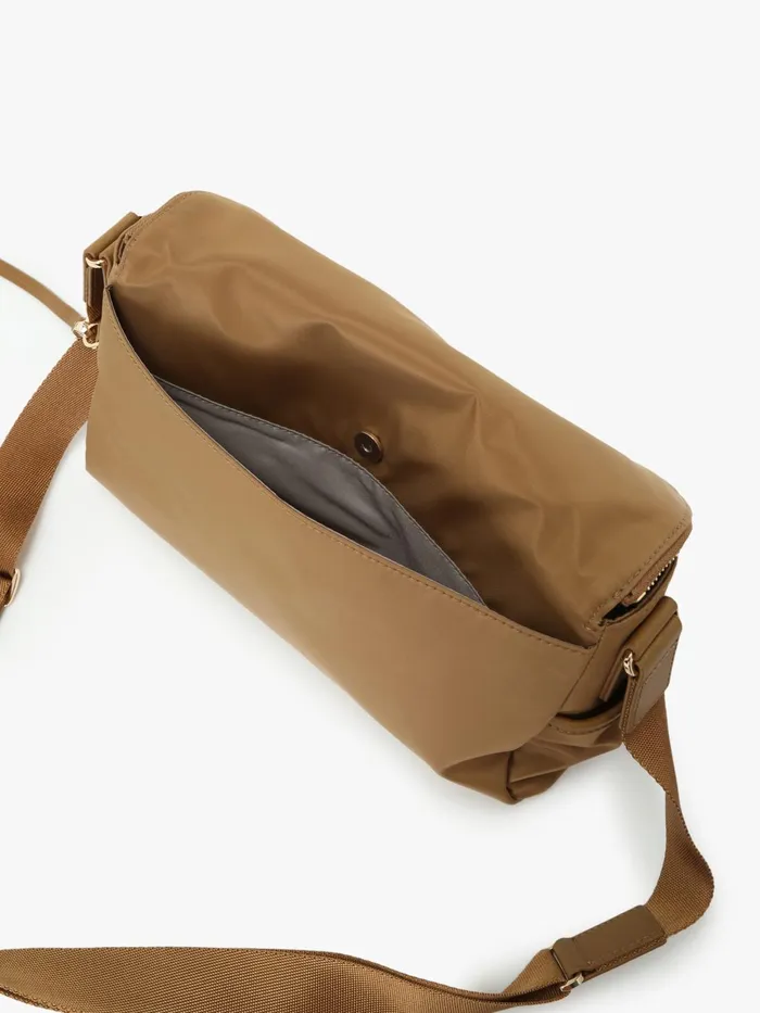 Agns B Bags Women Brown Nylon Shoulder Bag