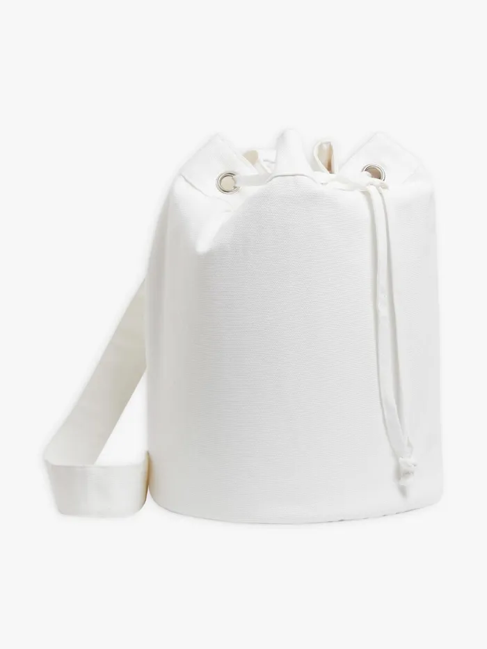 Agns B Bags WomenMen White Cotton Stphane Drawstring Bag