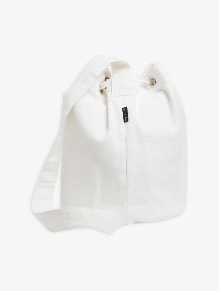 Agns B Bags WomenMen White Cotton Stphane Drawstring Bag