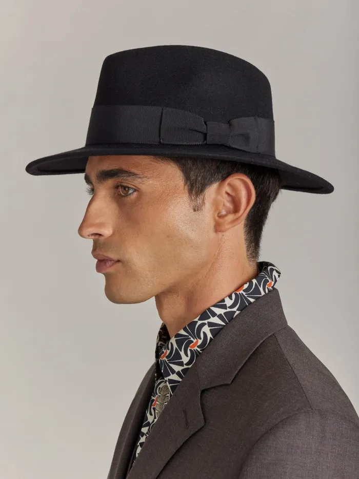 Agns B Caps and Hats MenWomen Black Wool Saliou Hat