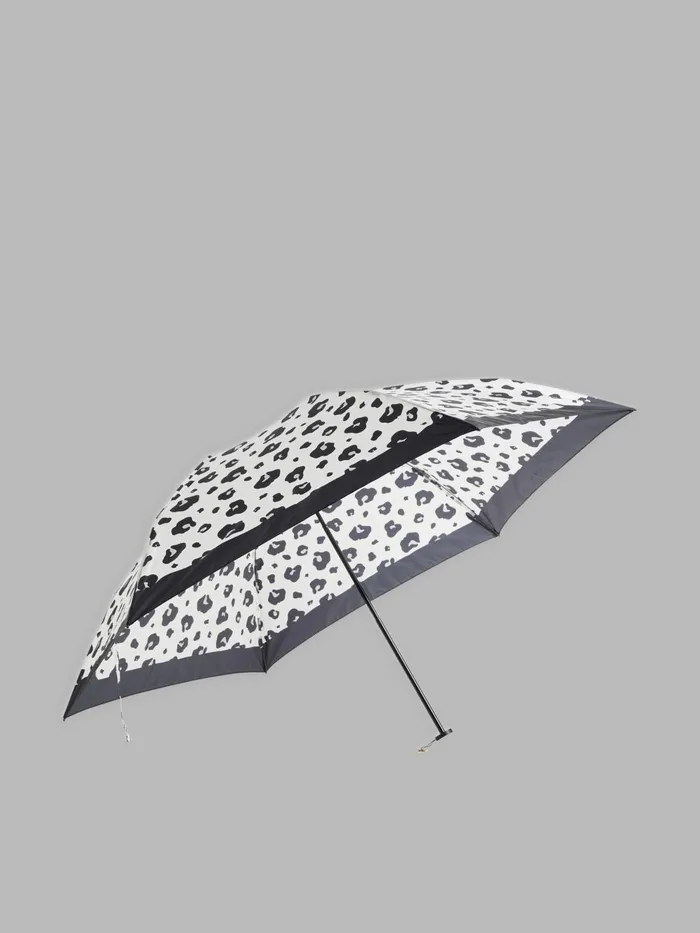 Agns B Caps and Hats Women White Animal Print Mini Umbrella