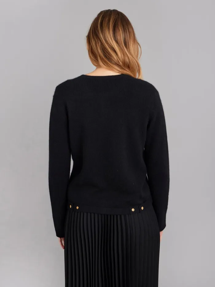Agns B Cardigans Women Black 100 Cashmere Zip Cardigan