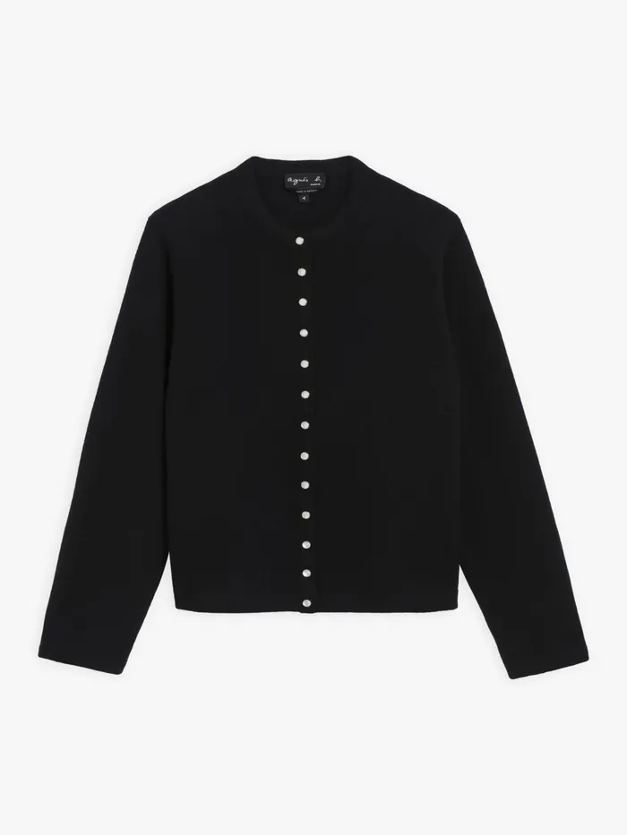 Agns B Cardigans Women Black Cashmere Snap Cardigan