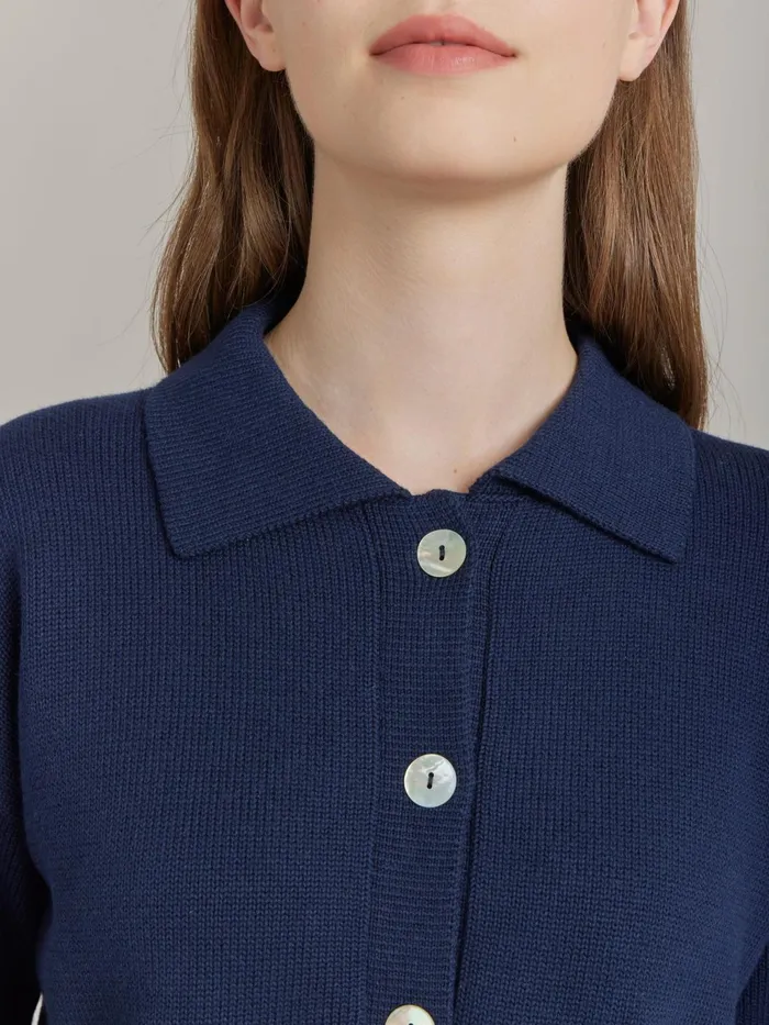 Agns B Cardigans Women Blue Cotton Lolotte Cardigan
