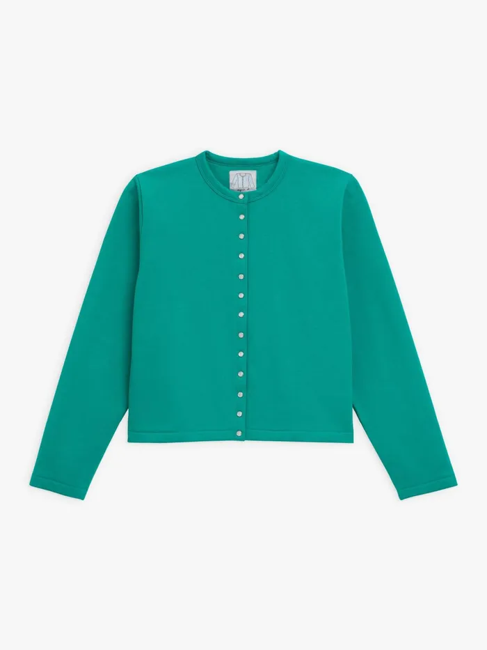 Agns B Cardigans Women Green Le Classique Fleece Snap Cardigan