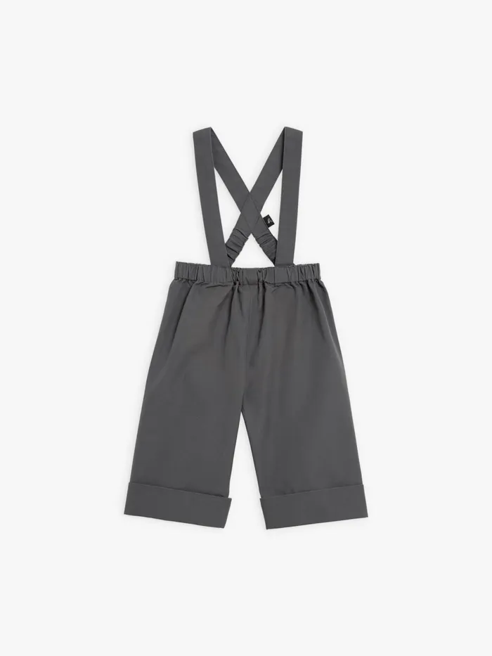 Agns B Clothing Children Grey Cotton Pkin Trousers