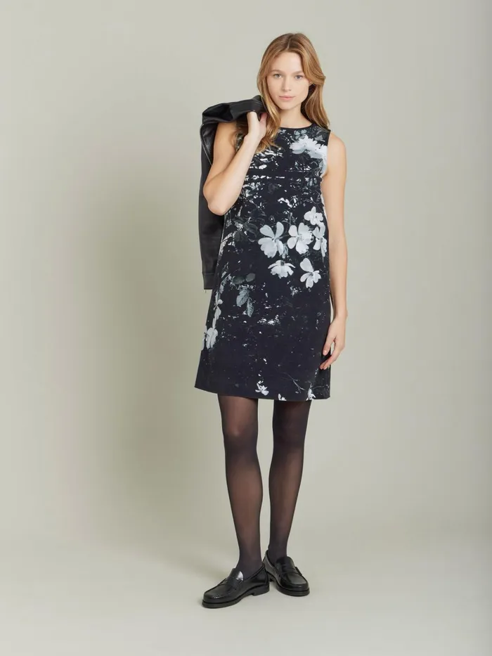 Agns B Dresses Women Black Cotton Photo King Dress