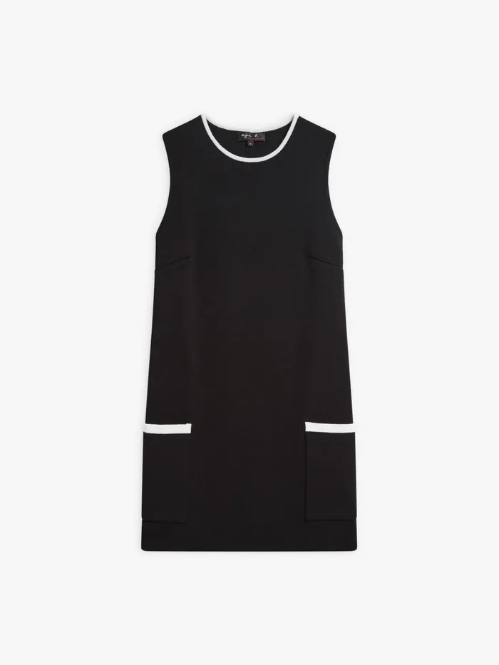 Agns B Dresses Women Black Merino Wool Mauri Dress