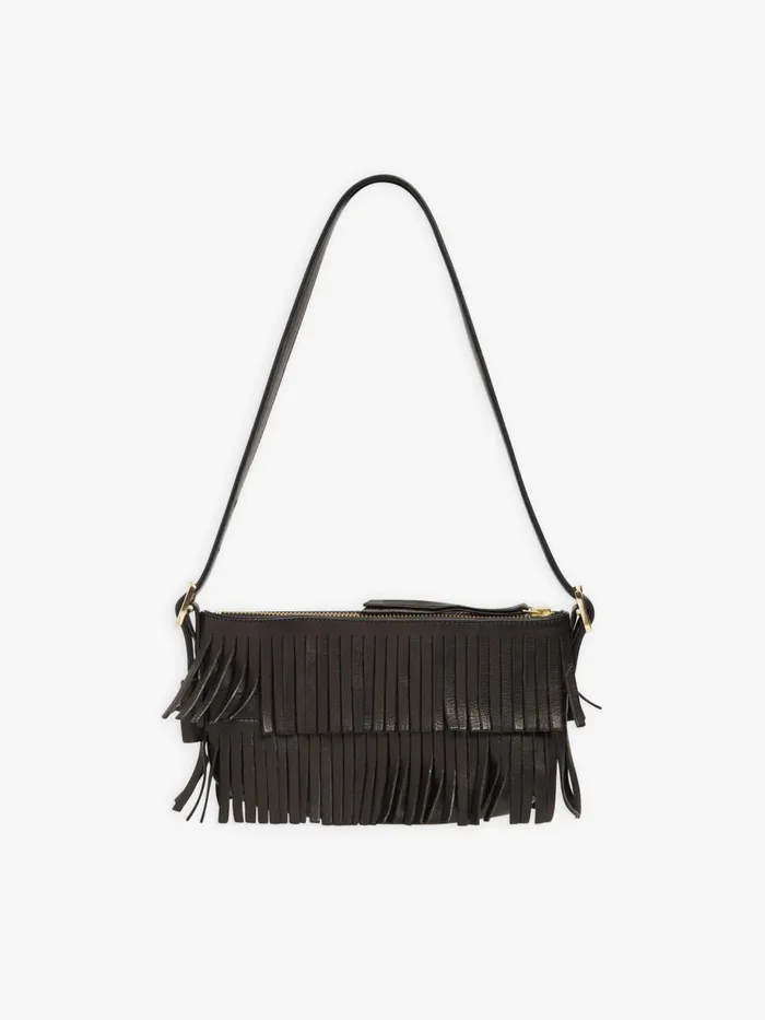 Agns B Handbags Women Black Leather Carmen Clutch