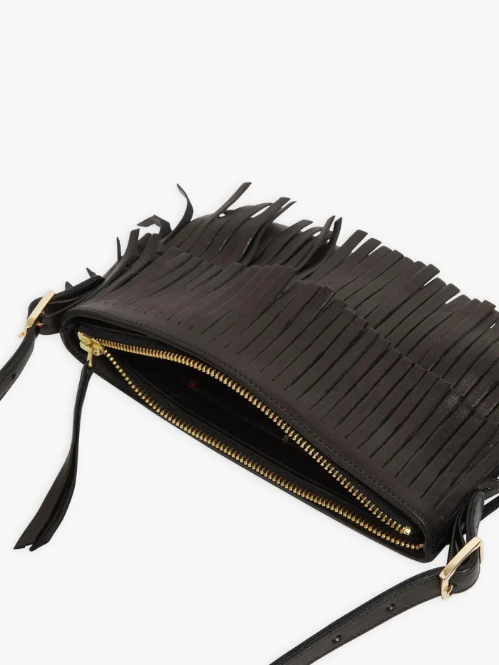 Agns B Handbags Women Black Leather Carmen Clutch