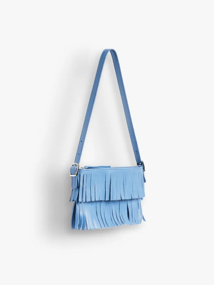 Agns B Handbags Women Blue Leather Carmen Clutch