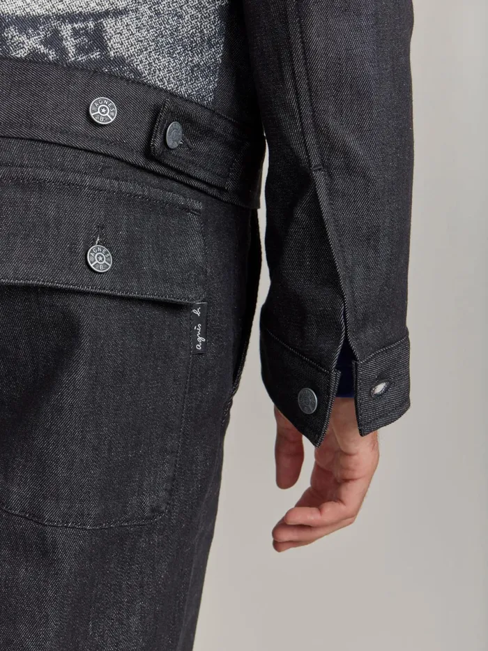 Agns B Jackets and Coats Men Black Cotton Jacket